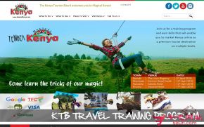 肯尼亚旅游局的网站截图