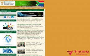南非外交部的网站截图