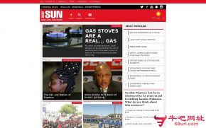 南非每日太阳报的网站截图