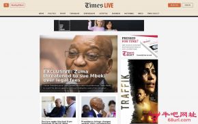 南非时报的网站截图