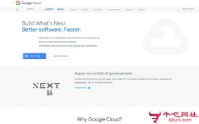 Google Cloud（谷歌云）的网站截图