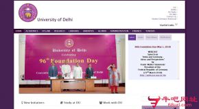 印度德里大学的网站截图