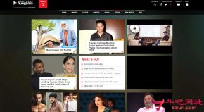 Bollywood Hungama的网站截图