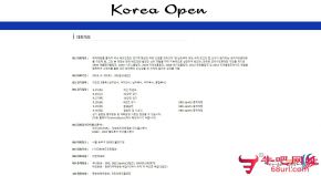 韩国羽毛球公开超级赛的网站截图