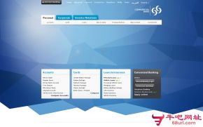 卡塔尔商业银行的网站截图