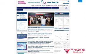 卡塔尔证券交易所的网站截图