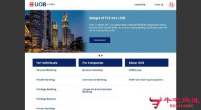 新加坡大华银行的网站截图