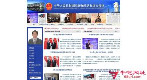 中国驻新加坡共和国大使馆的网站截图