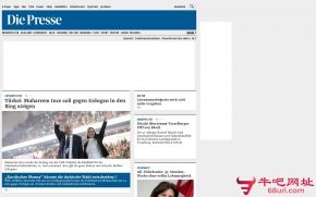 奥地利新闻报的网站截图
