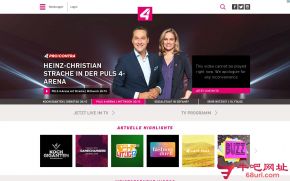 奥地利Puls4电视台的网站截图