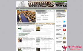 比利时众议院的网站截图