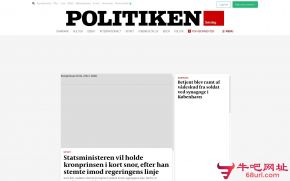 丹麦政治报的网站截图