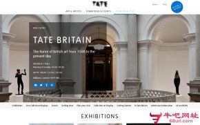 泰特不列颠美术馆的网站截图