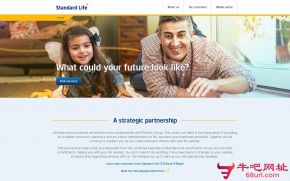 英国标准人寿保险公司的网站截图