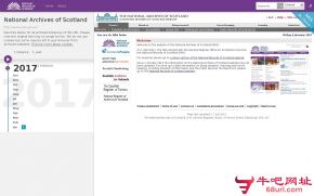 苏格兰国家档案馆的网站截图