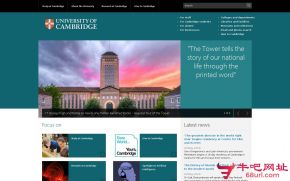 剑桥大学的网站截图
