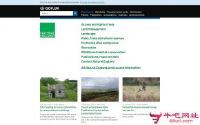 英国自然管理局的网站截图