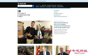 英国外交部的网站截图