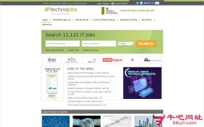 Technojobs招聘网的网站截图