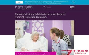 英国皇家马斯登医院的网站截图