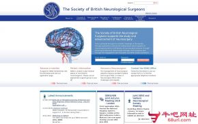 英国神经外科医师学会的网站截图