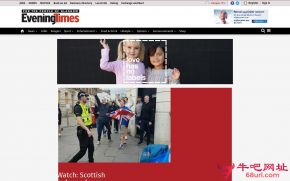 英国新闻晚报的网站截图