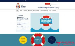 英国皇家救生协会的网站截图