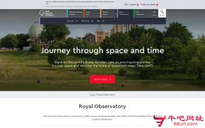 格林尼治皇家天文台的网站截图