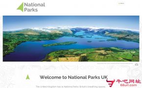 英国国家公园的网站截图