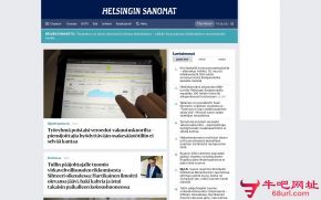 赫尔辛基新闻报的网站截图