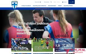 芬兰足球协会的网站截图
