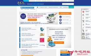 法国里昂信贷银行的网站截图