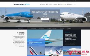 法国航空-荷兰皇家航空集团的网站截图
