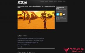 Ryzom传奇的网站截图