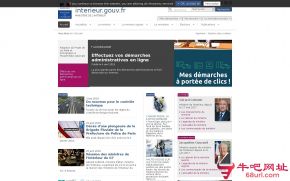 法国内政部的网站截图