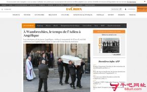 法国十字架报的网站截图