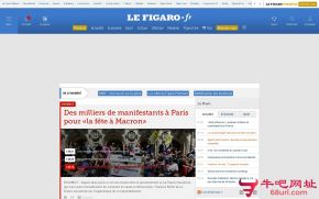 法国费加罗报的网站截图