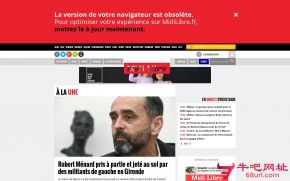 法国自由南方报的网站截图