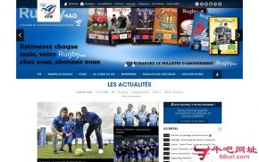 法国橄榄球联合会的网站截图