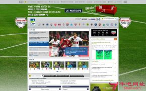 法国联赛杯的网站截图