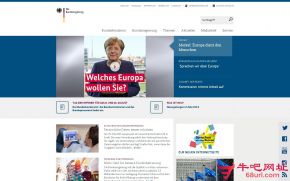 德国联邦政府的网站截图