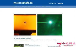 德国科学画报的网站截图