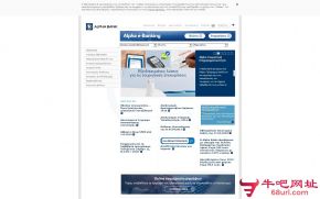 希腊阿尔法银行的网站截图