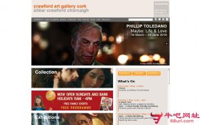 爱尔兰克劳福德美术馆的网站截图