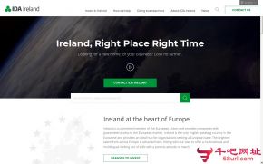 爱尔兰投资发展局的网站截图
