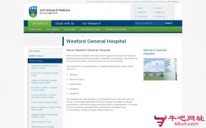 韦克斯福德总医院的网站截图