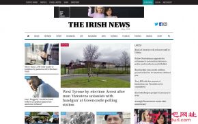 爱尔兰新闻报的网站截图