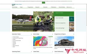 爱尔兰地质调查局的网站截图