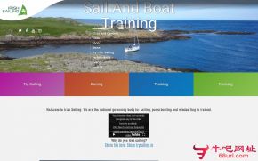爱尔兰帆船协会的网站截图