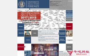 佛罗伦萨大学的网站截图
